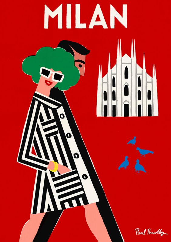 Vintage Milan Fashion Poster – The Travel Cocktail